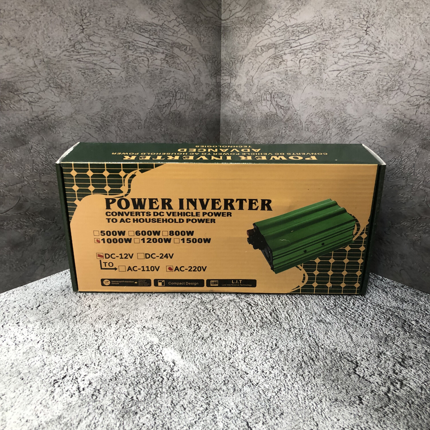 Инвектор 12/24 POWER INVERTER 1000W ЗЕЛЕНЫЙ