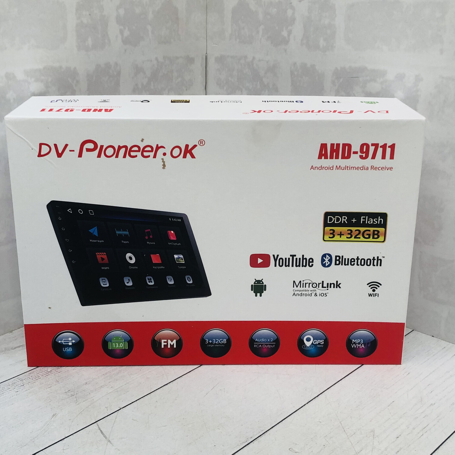 Магнитола 2Din DV-Pioneer.ok AHD-9711 3/32 9inch