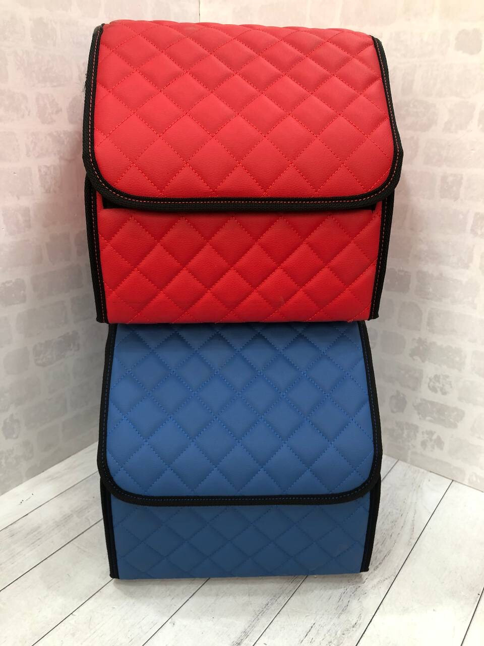 Саквояж  Черно-Синий 35*30*30