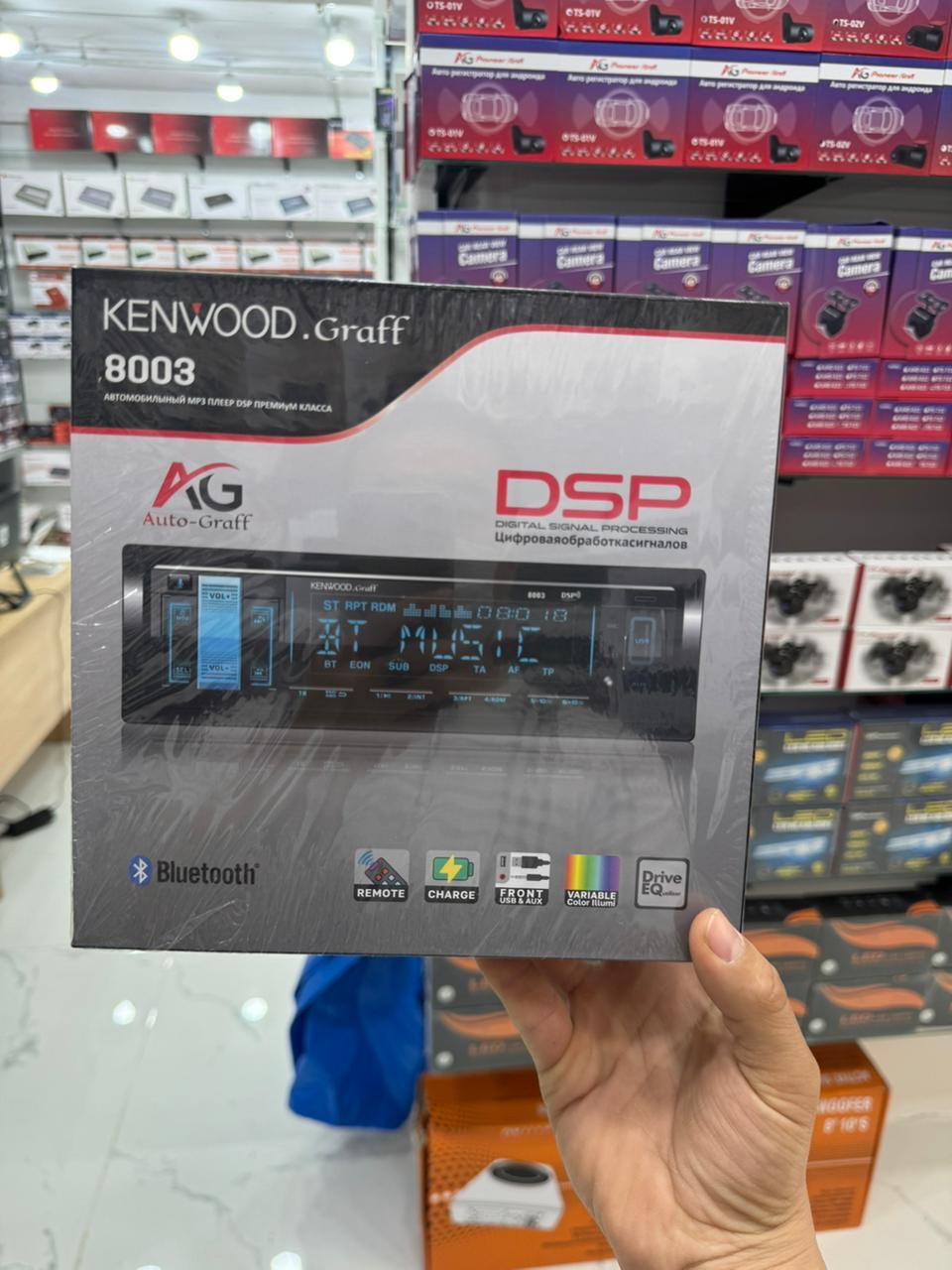 Автомагнитола 1din KENWOOD.Graff 8003 с процессором