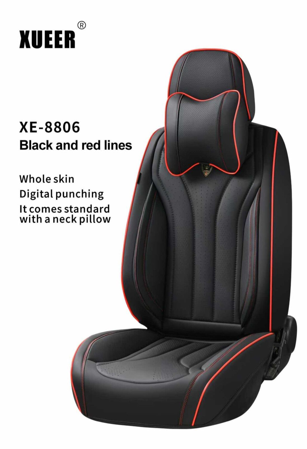 авточехол XE-8806 черно-красный
