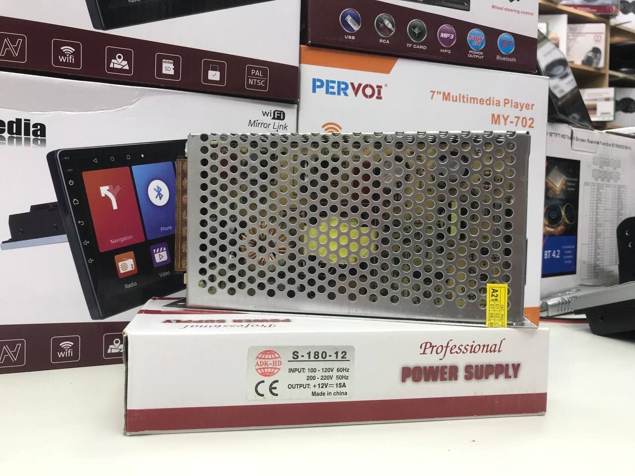 Железный блок питания 15A 12V