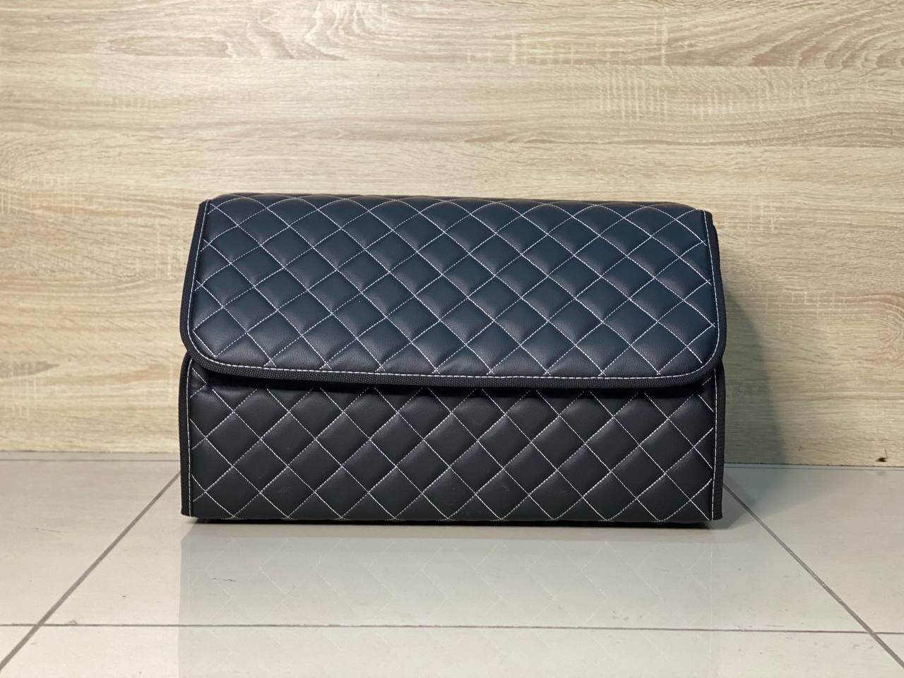Саквояж с замком Черно-белый 50*30*30